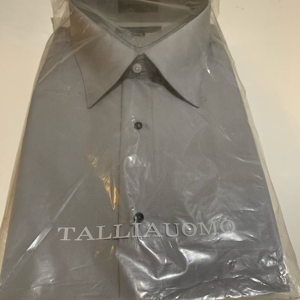 Tallia Uomo Gray Tuxedo Shirt Neck 14-14.5”